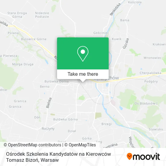 Карта Ośrodek Szkolenia Kandydatów na Kierowców Tomasz Bizoń