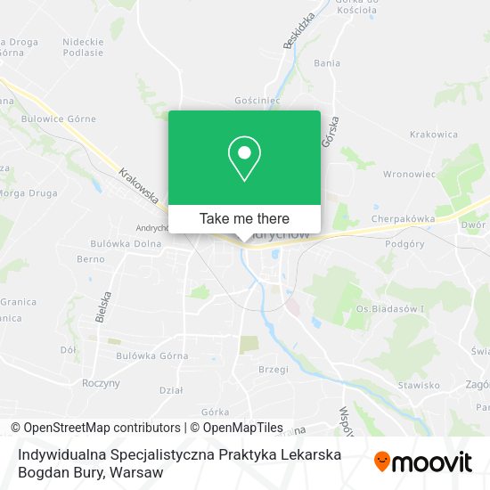 Indywidualna Specjalistyczna Praktyka Lekarska Bogdan Bury map