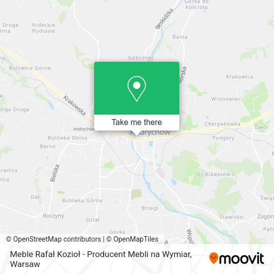 Meble Rafał Kozioł - Producent Mebli na Wymiar map