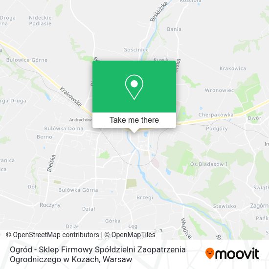 Ogród - Sklep Firmowy Spółdzielni Zaopatrzenia Ogrodniczego w Kozach map