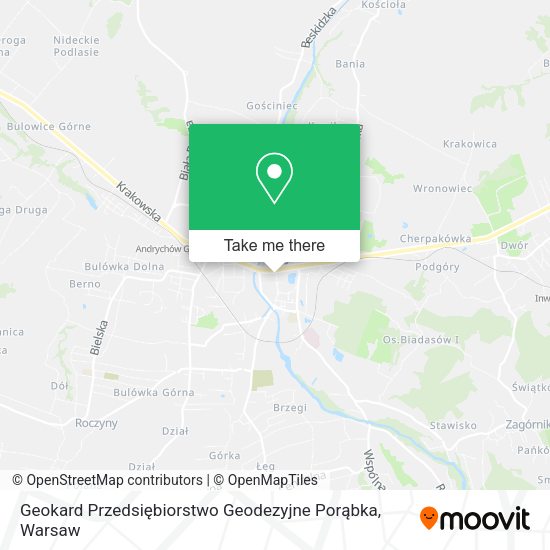 Geokard Przedsiębiorstwo Geodezyjne Porąbka map