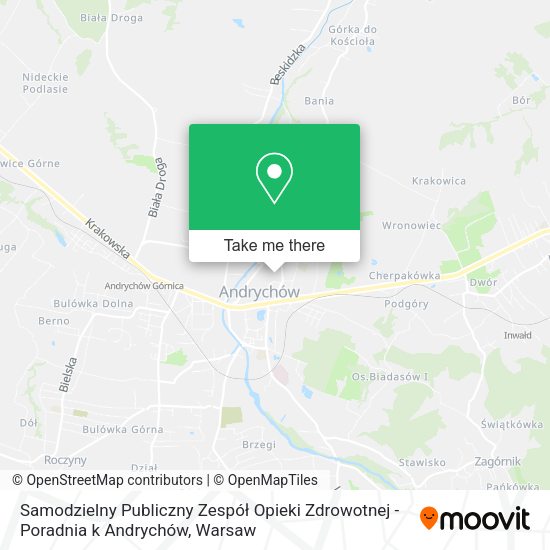 Samodzielny Publiczny Zespół Opieki Zdrowotnej - Poradnia k Andrychów map