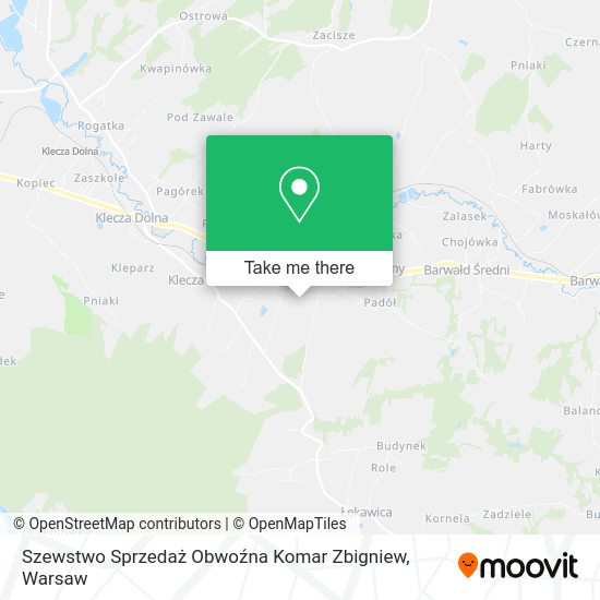 Szewstwo Sprzedaż Obwoźna Komar Zbigniew map