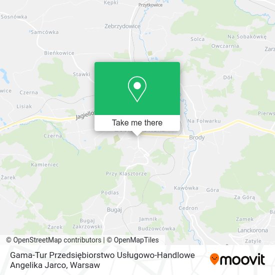 Gama-Tur Przedsiębiorstwo Usługowo-Handlowe Angelika Jarco map