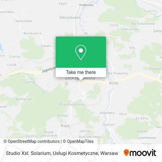 Карта Studio Xxl. Solarium, Usługi Kosmetyczne