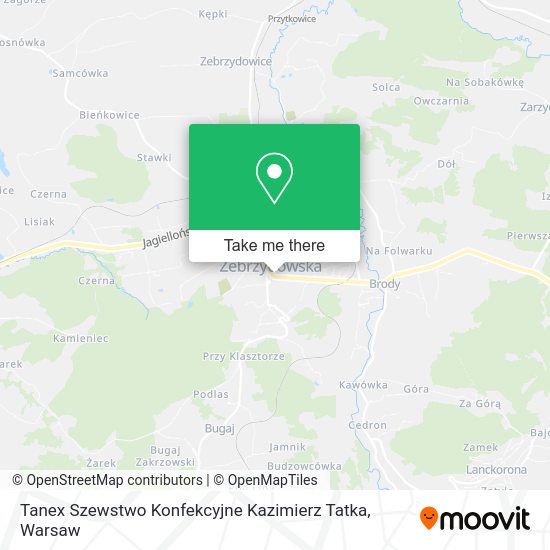 Tanex Szewstwo Konfekcyjne Kazimierz Tatka map