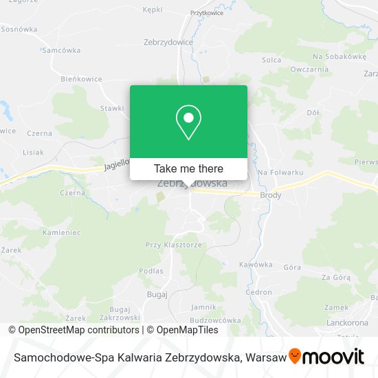 Samochodowe-Spa Kalwaria Zebrzydowska map