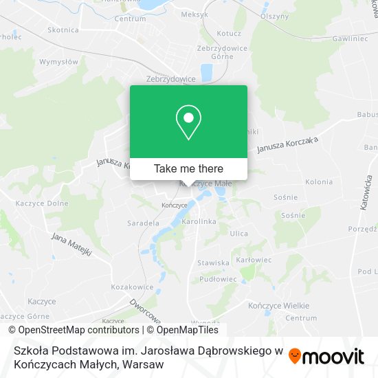 Szkoła Podstawowa im. Jarosława Dąbrowskiego w Kończycach Małych map