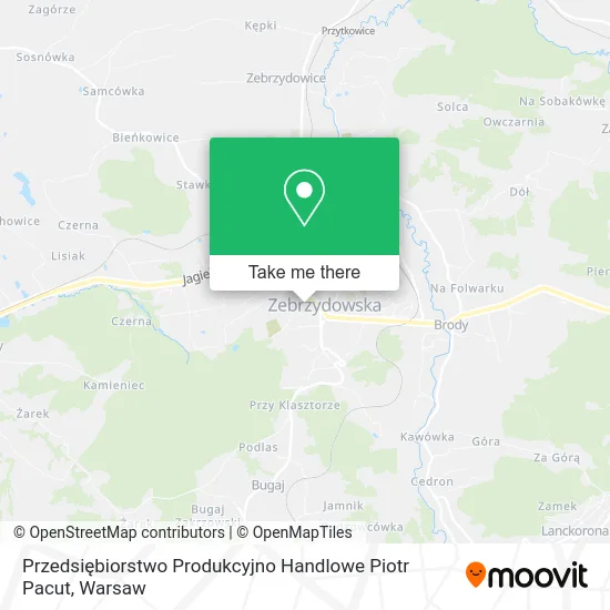 Карта Przedsiębiorstwo Produkcyjno Handlowe Piotr Pacut