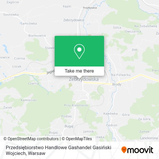 Карта Przedsiębiorstwo Handlowe Gashandel Gasiński Wojciech