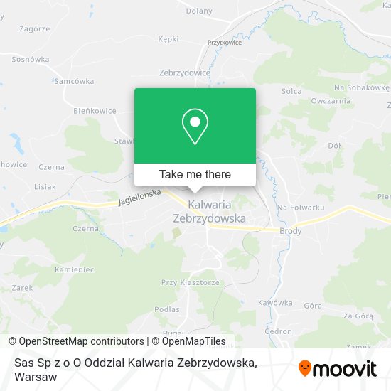 Sas Sp z o O Oddzial Kalwaria Zebrzydowska map