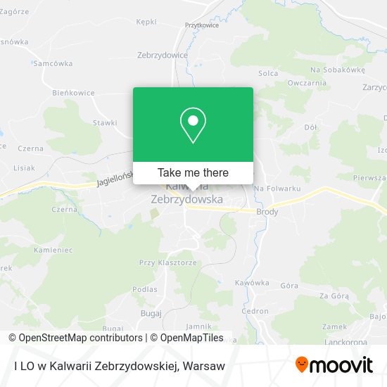 I LO w Kalwarii Zebrzydowskiej map