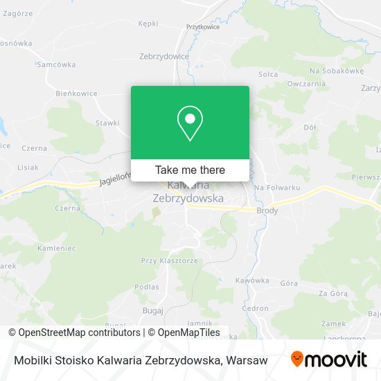 Mobilki Stoisko Kalwaria Zebrzydowska map