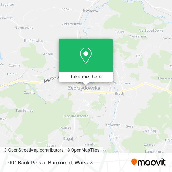 PKO Bank Polski. Bankomat map