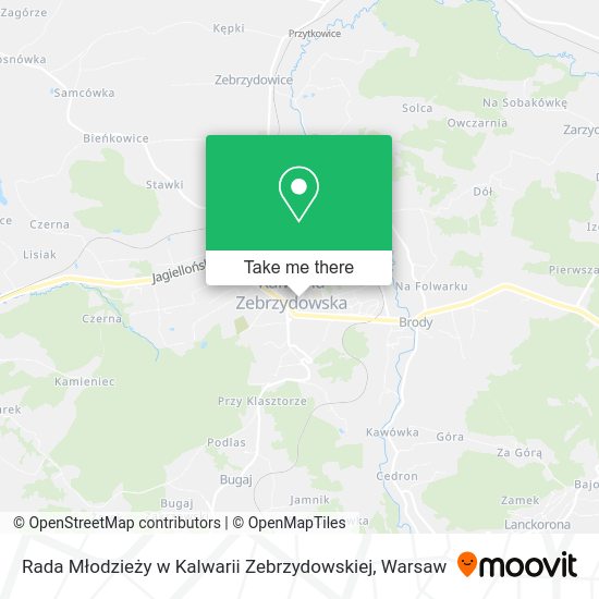 Rada Młodzieży w Kalwarii Zebrzydowskiej map