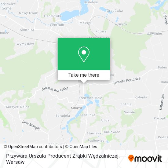 Przywara Urszula Producent Zrąbki Wędzalniczej map