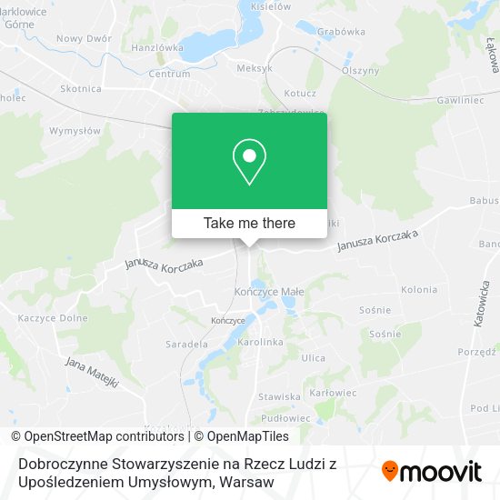 Dobroczynne Stowarzyszenie na Rzecz Ludzi z Upośledzeniem Umysłowym map