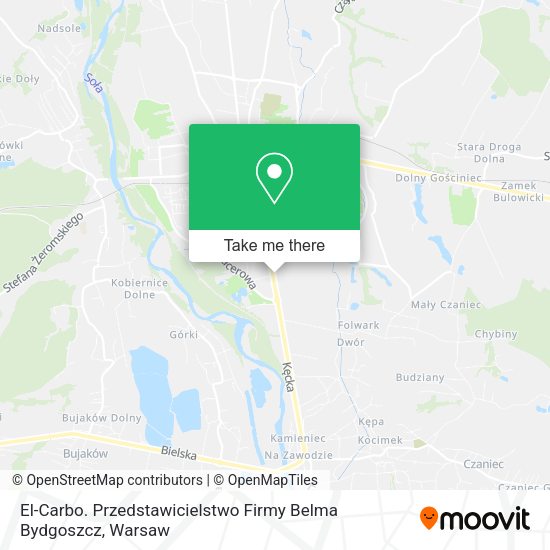 El-Carbo. Przedstawicielstwo Firmy Belma Bydgoszcz map