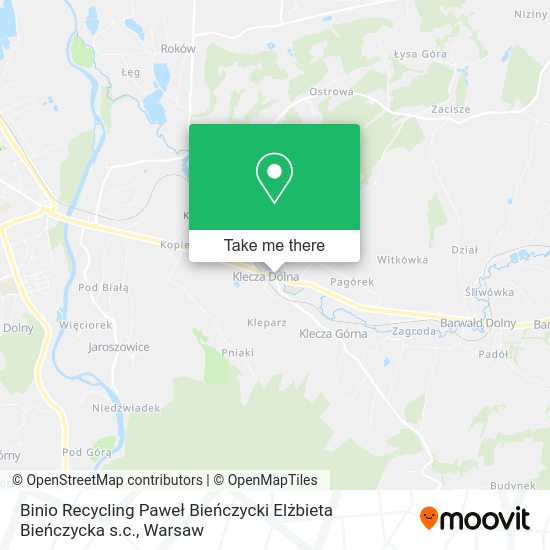 Binio Recycling Paweł Bieńczycki Elżbieta Bieńczycka s.c. map