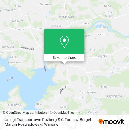 Карта Uslugi Transportowe Rozberg S C Tomasz Bergel Marcin Rozwadowski