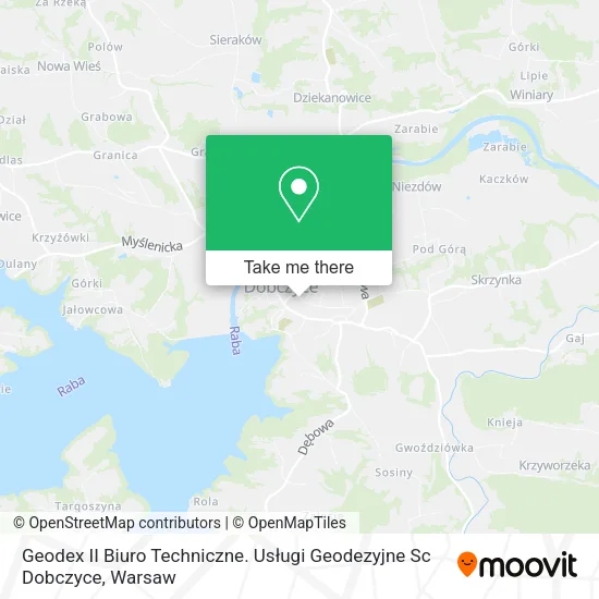 Карта Geodex II Biuro Techniczne. Usługi Geodezyjne Sc Dobczyce