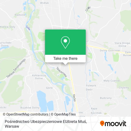 Pośrednictwo Ubezpieczeniowe Elżbieta Muś map