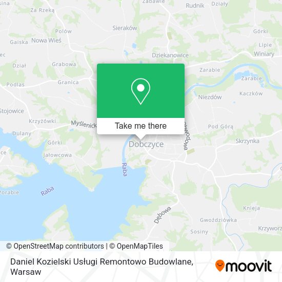 Daniel Kozielski Usługi Remontowo Budowlane map