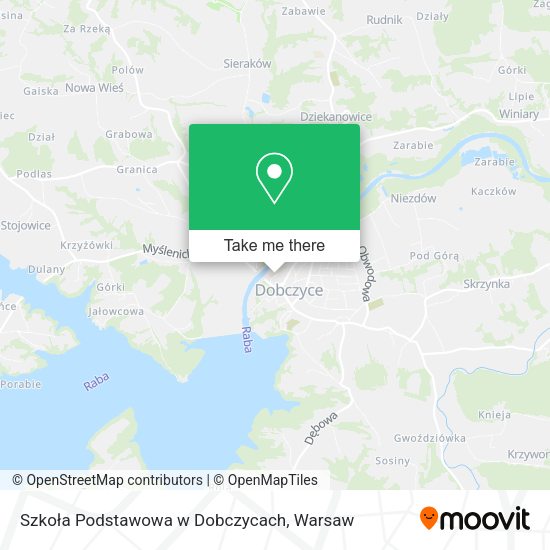 Szkoła Podstawowa w Dobczycach map