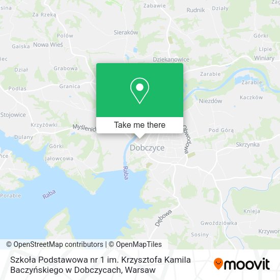 Szkoła Podstawowa nr 1 im. Krzysztofa Kamila Baczyńskiego w Dobczycach map