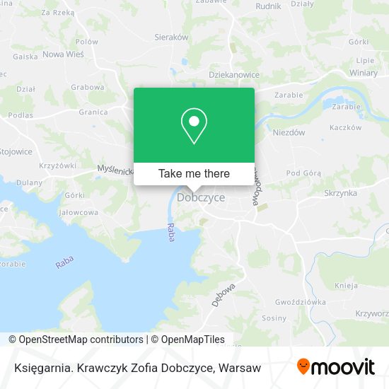 Księgarnia. Krawczyk Zofia Dobczyce map