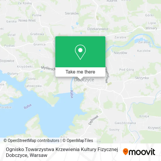 Карта Ognisko Towarzystwa Krzewienia Kultury Fizycznej Dobczyce