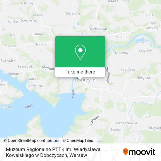 Карта Muzeum Regionalne PTTK im. Władysława Kowalskiego w Dobczycach