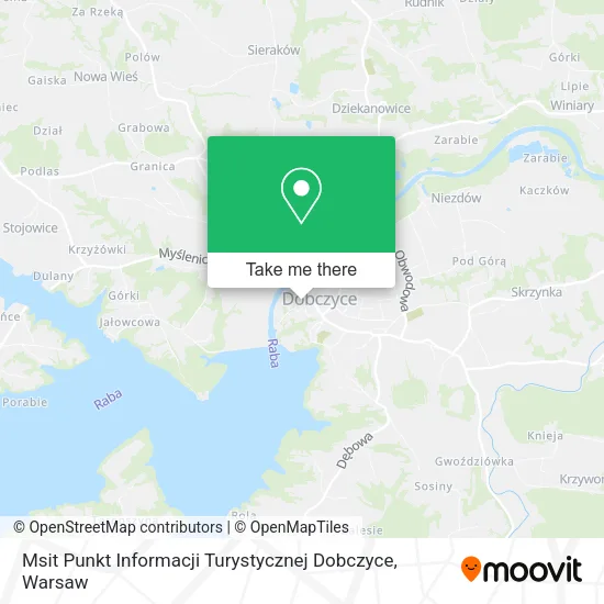 Карта Msit Punkt Informacji Turystycznej Dobczyce