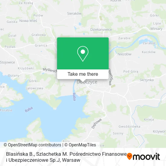 Карта Blasińska B., Szlachetka M. Pośrednictwo Finansowe i Ubezpieczeniowe Sp.J
