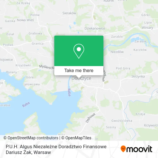 Карта P.U.H. Algus Niezależne Doradztwo Finansowe Dariusz Żak