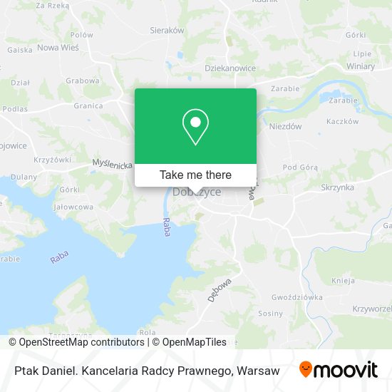 Ptak Daniel. Kancelaria Radcy Prawnego map