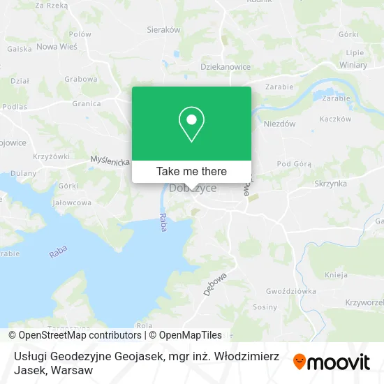 Карта Usługi Geodezyjne Geojasek, mgr inż. Włodzimierz Jasek