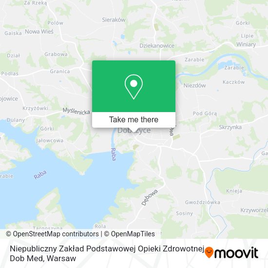 Niepubliczny Zakład Podstawowej Opieki Zdrowotnej Dob Med map