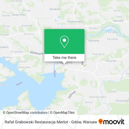 Rafał Grabowski Restauracja Merlot - Gdów map