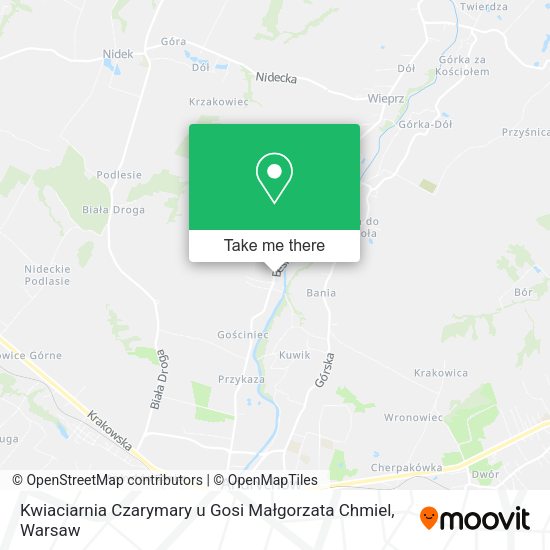 Kwiaciarnia Czarymary u Gosi Małgorzata Chmiel map