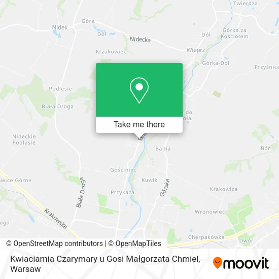 Карта Kwiaciarnia Czarymary u Gosi Małgorzata Chmiel