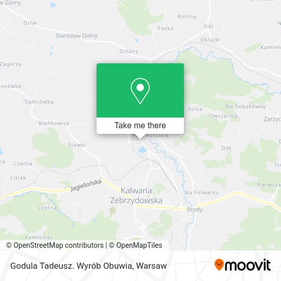 Godula Tadeusz. Wyrób Obuwia map