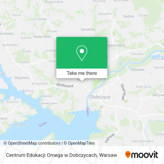 Карта Centrum Edukacji Omega w Dobczycach