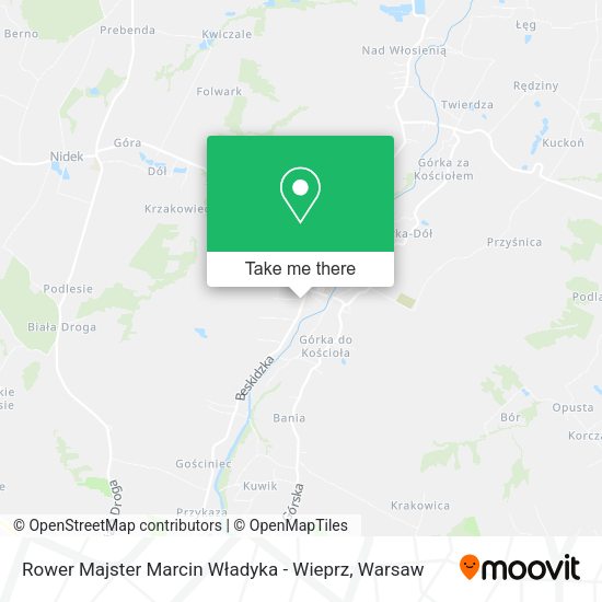 Rower Majster Marcin Władyka - Wieprz map