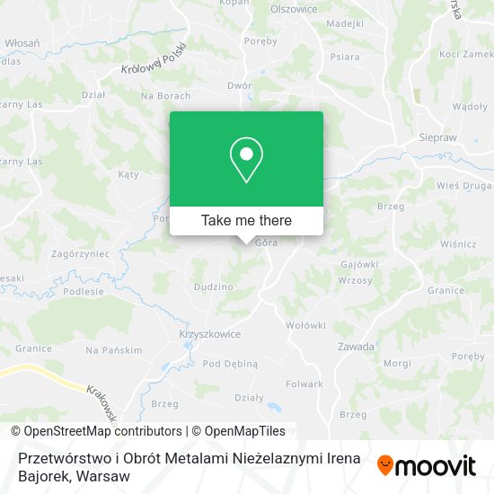 Przetwórstwo i Obrót Metalami Nieżelaznymi Irena Bajorek map