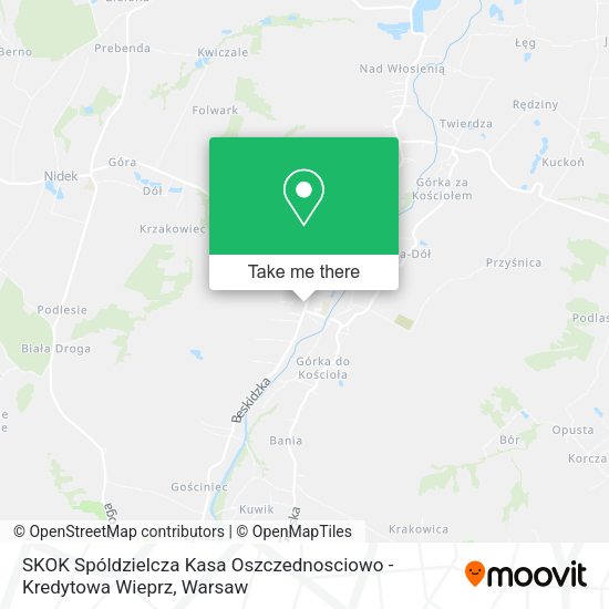 SKOK Spóldzielcza Kasa Oszczednosciowo - Kredytowa Wieprz map