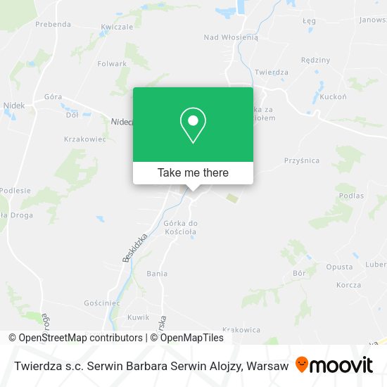 Twierdza s.c. Serwin Barbara Serwin Alojzy map