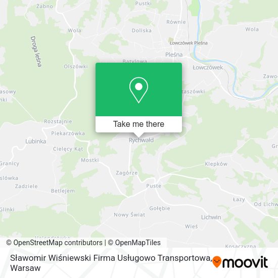 Sławomir Wiśniewski Firma Usługowo Transportowa map