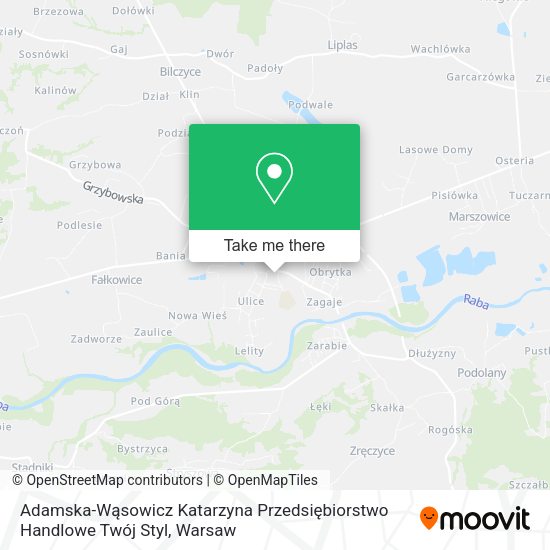 Adamska-Wąsowicz Katarzyna Przedsiębiorstwo Handlowe Twój Styl map