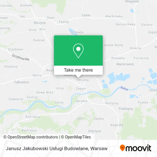 Карта Janusz Jakubowski Usługi Budowlane